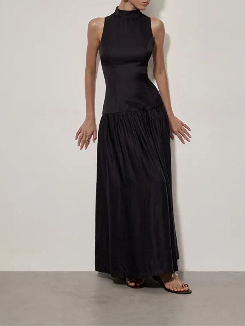 Backless Sleeveless Maxi - Fashionpara