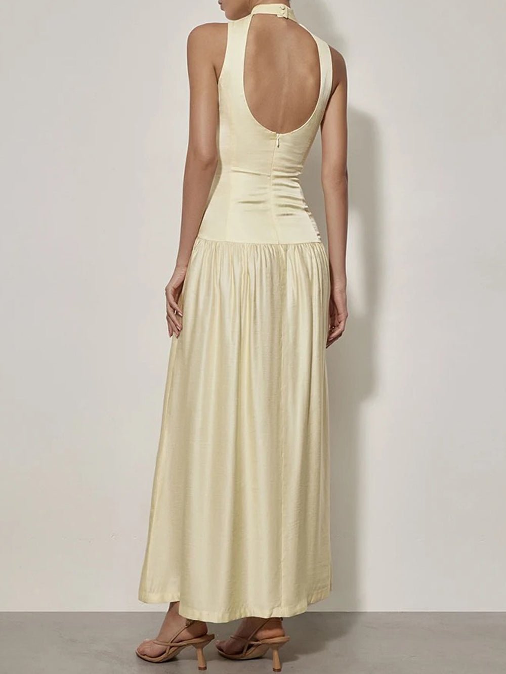 Backless Sleeveless Maxi - Fashionpara