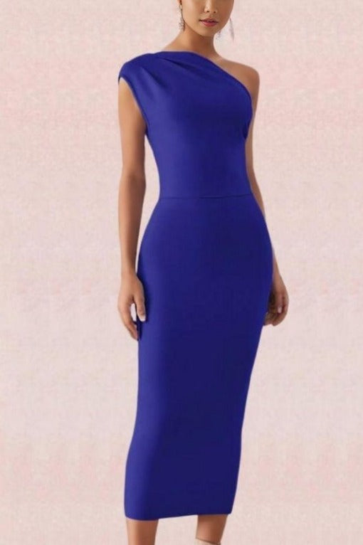 Ally Bodycon Midi Dress - Royal Blue