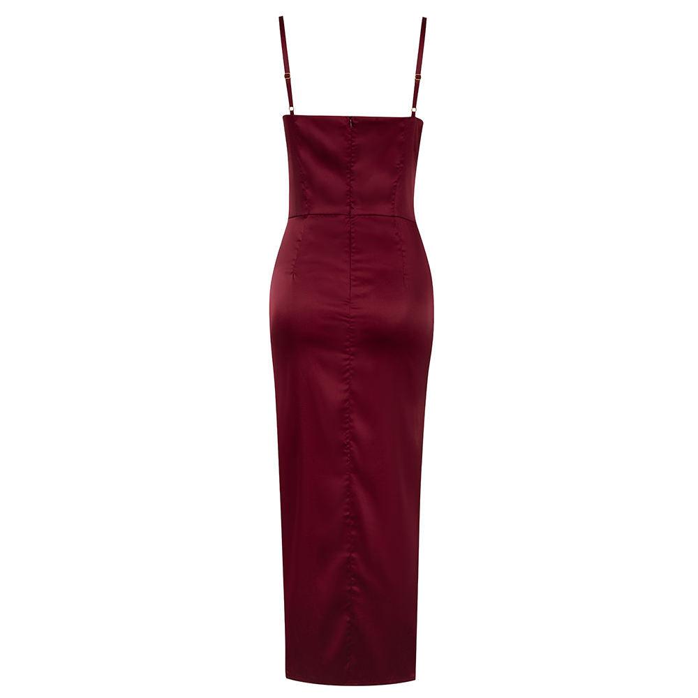 KittenAlarm - Aloha Solid High Slit Maxi Dress