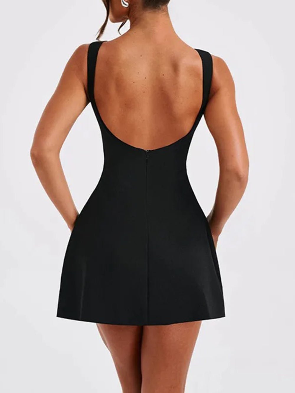 Backless Mini Dress - Fashionpara