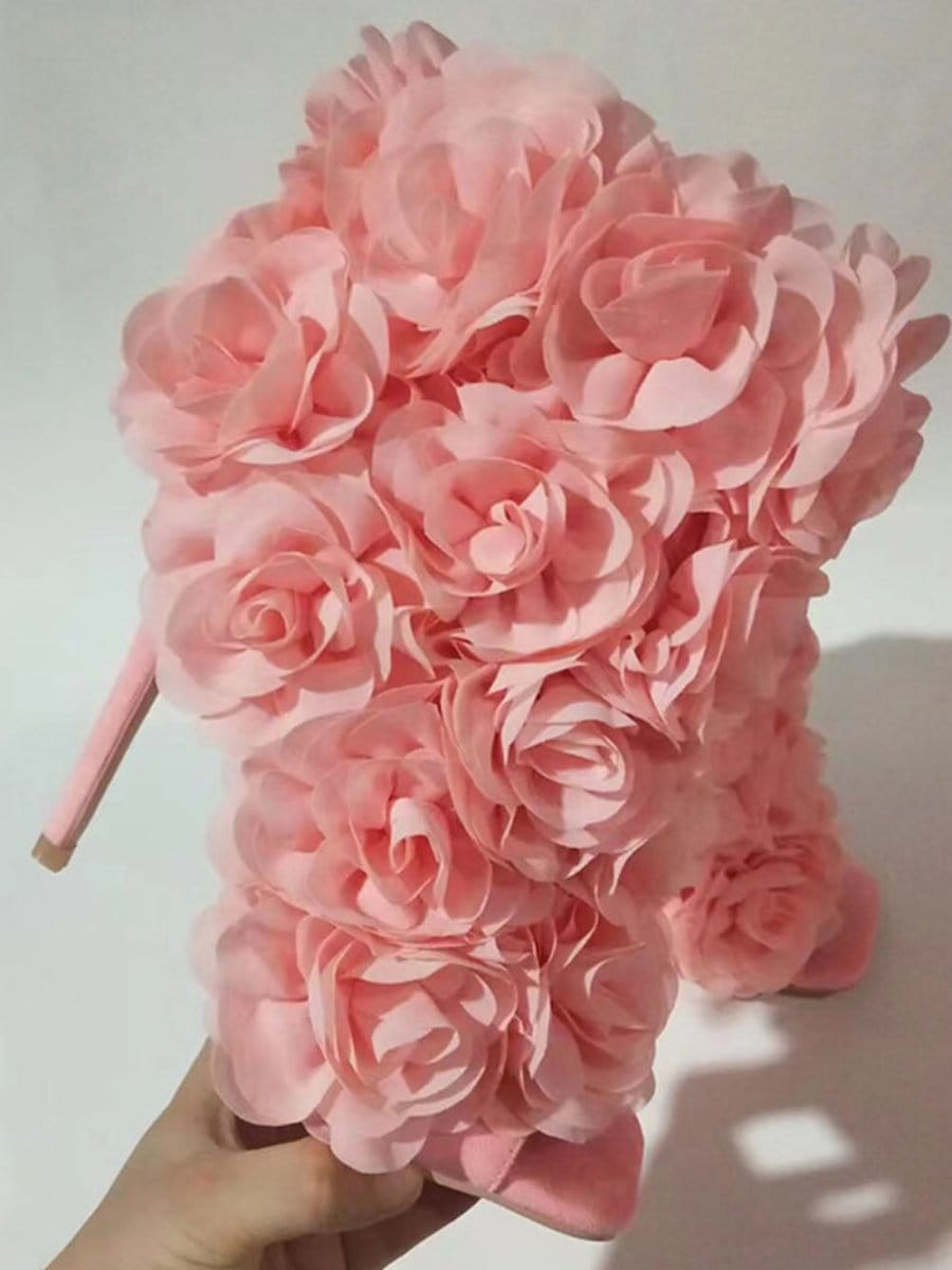 Flower Slim Heel - Fashionpara