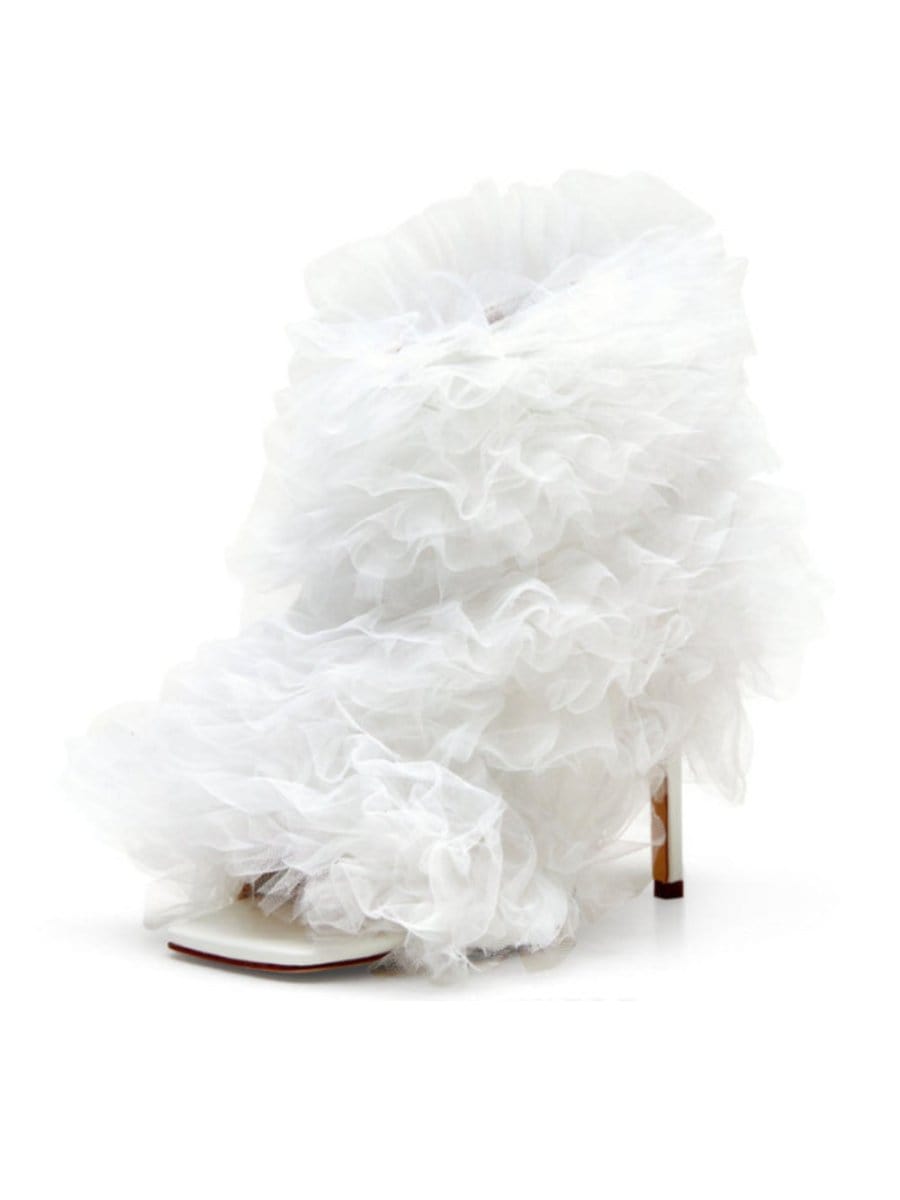 Flower Slim Heel - Fashionpara