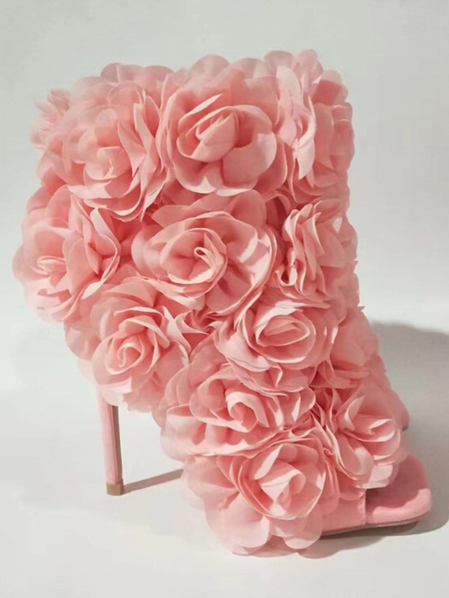 Flower Slim Heel - Fashionpara