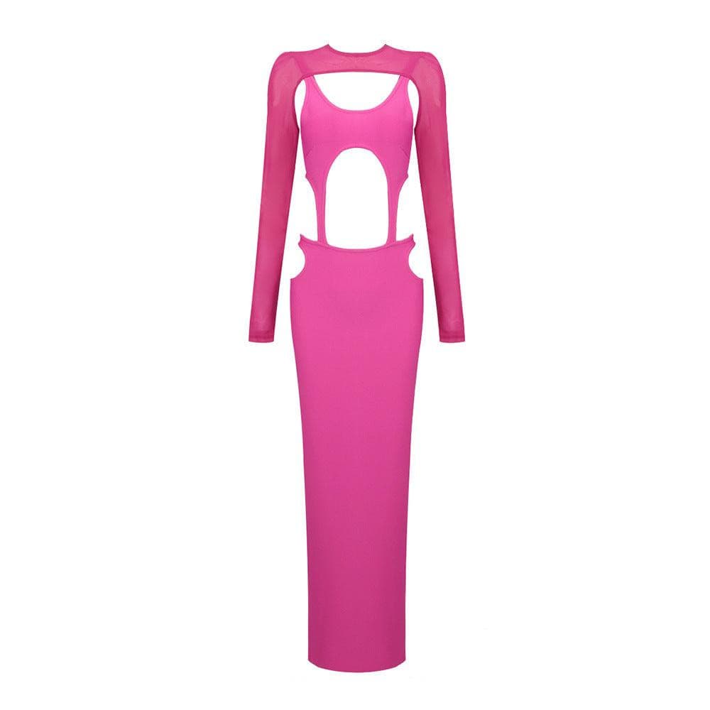 KittenAlarm - Amaia Solid Cut Out Maxi Dress