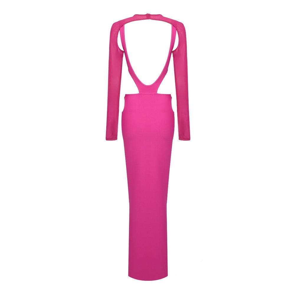 KittenAlarm - Amaia Solid Cut Out Maxi Dress