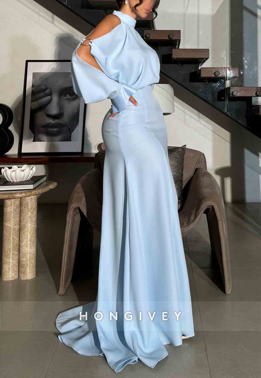 Off-Shoulder Floor-Length Guest of Wedding Chiffon Halter Pleated Evening Gowns