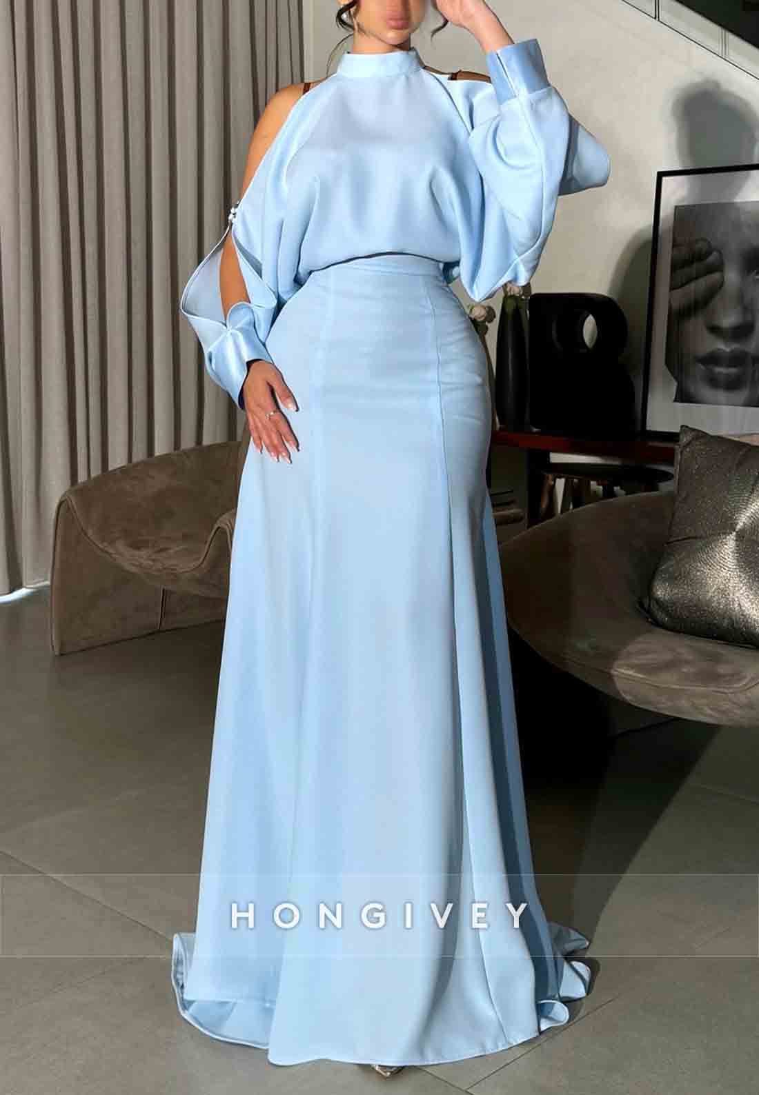 Off-Shoulder Floor-Length Guest of Wedding Chiffon Halter Pleated Evening Gowns