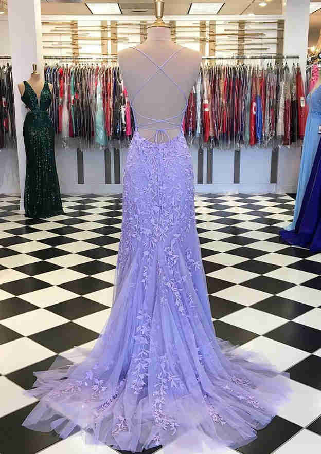 Amazing Laced Prom Dress/Evening Dress with Crystal and Mermaid/Trumpet Scoop Neck Sleeves - Fashionpara
