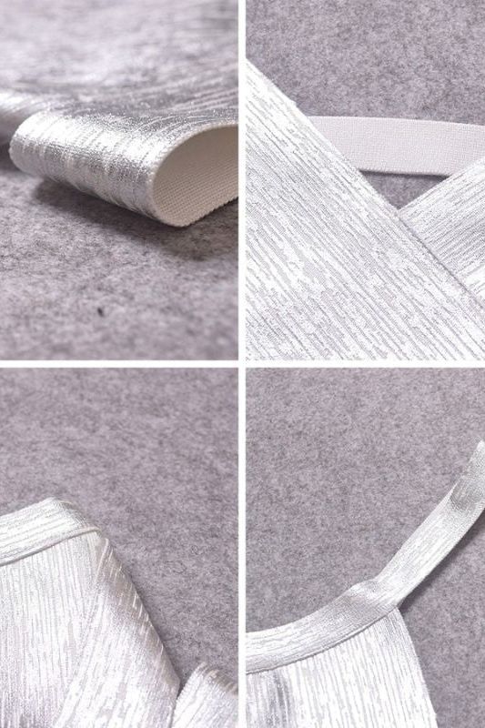 Ang Bandage Crop Top - Silver - Fashionpara