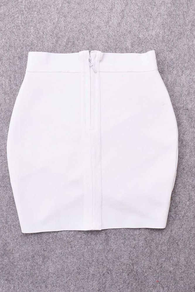 Ang Bandage Top and Mini Skirt Set - Cream - Fashionpara