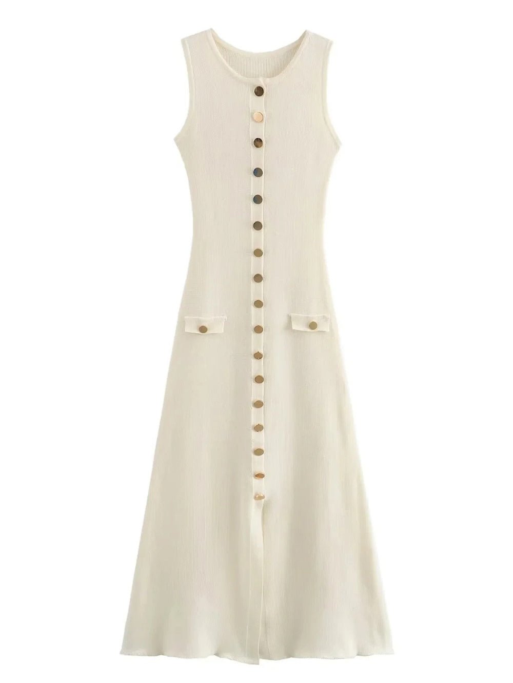 Sleeveless Midi Dress - Fashionpara