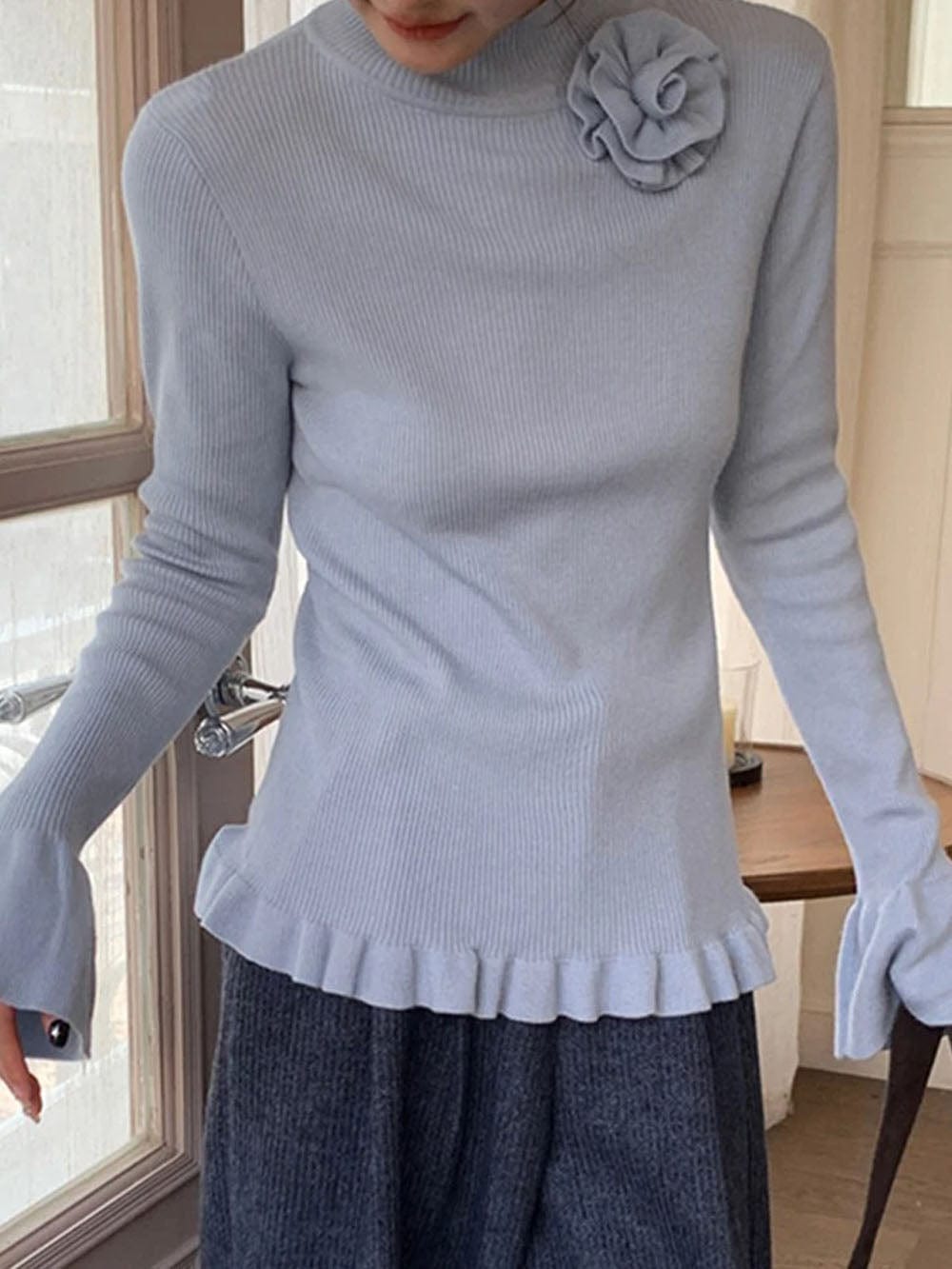 Knitted Pullover Sweater - Fashionpara