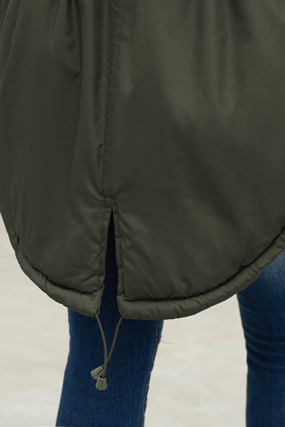 Anteroposterior Asymmetry Cotton Hooded Coat for Style