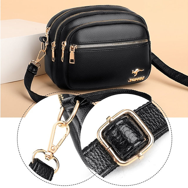 Leather Bag Dome Crossbody Shoulder PU