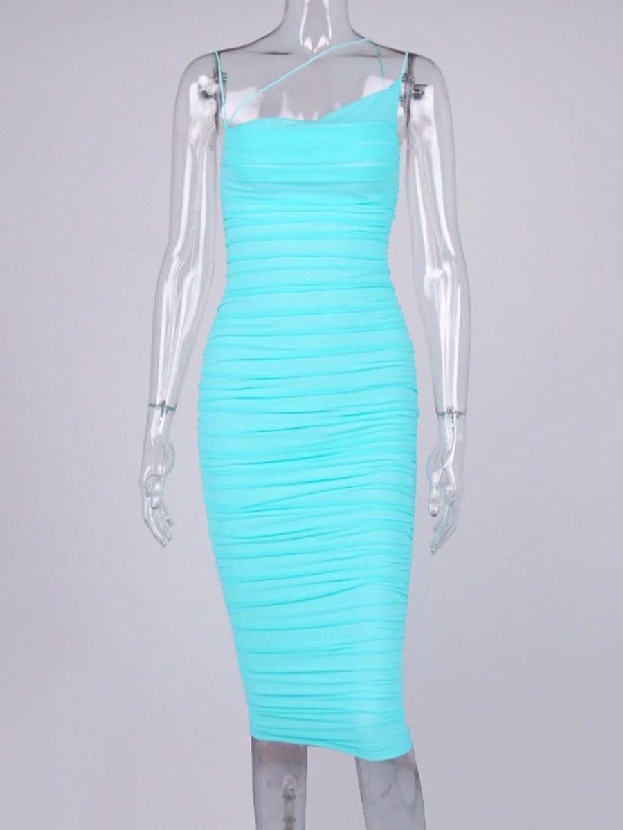 Asymmetrical Bodycon Midi - Fashionpara