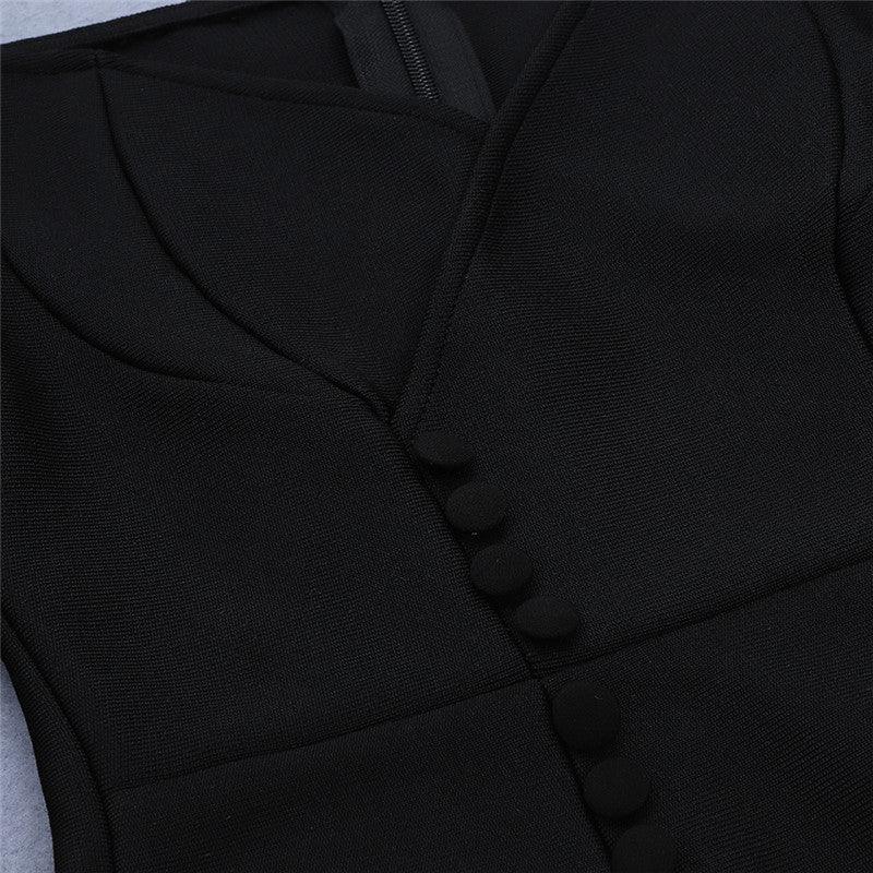KittenAlarm - Arianna Off Shoulder High Slit Solid Dress