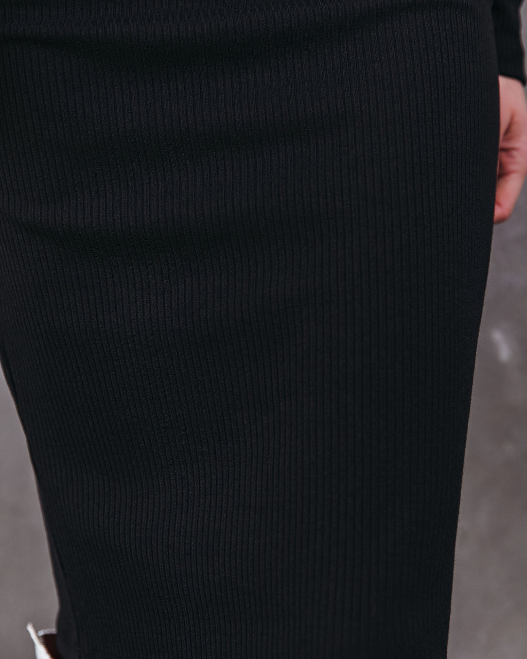 Ribbed One Shoulder Long Sleeve Bodycon Midi Dress