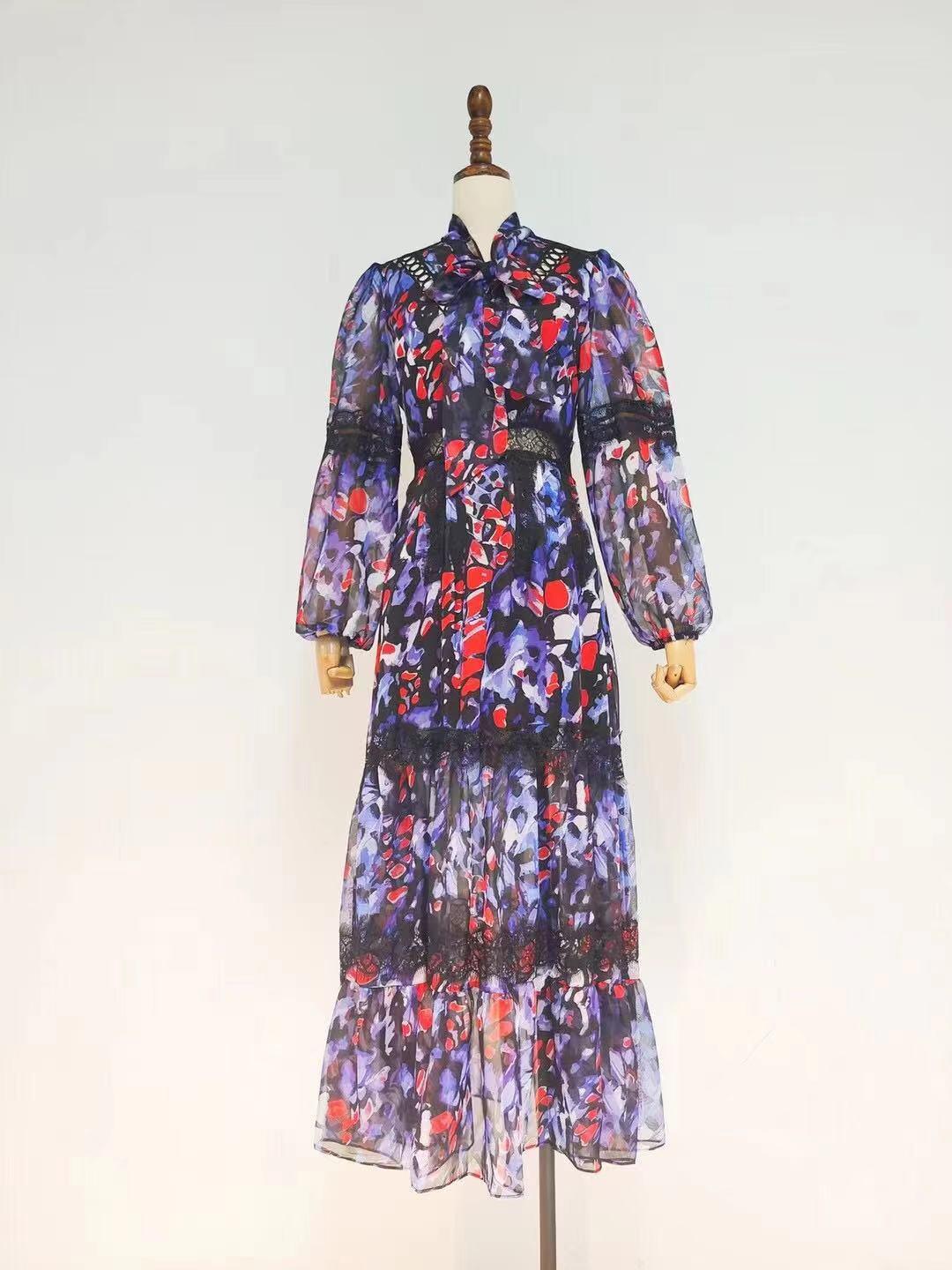 KittenAlarm - Arvid Allover Print Bohemian Dress