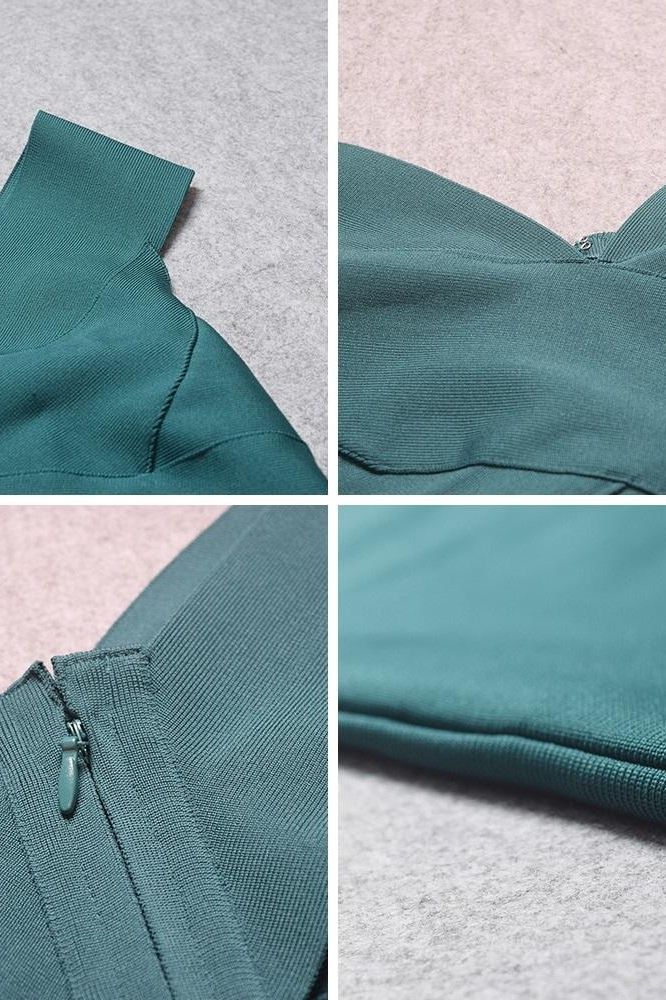 Ash Bandage Dress - Emerald Green - Fashionpara