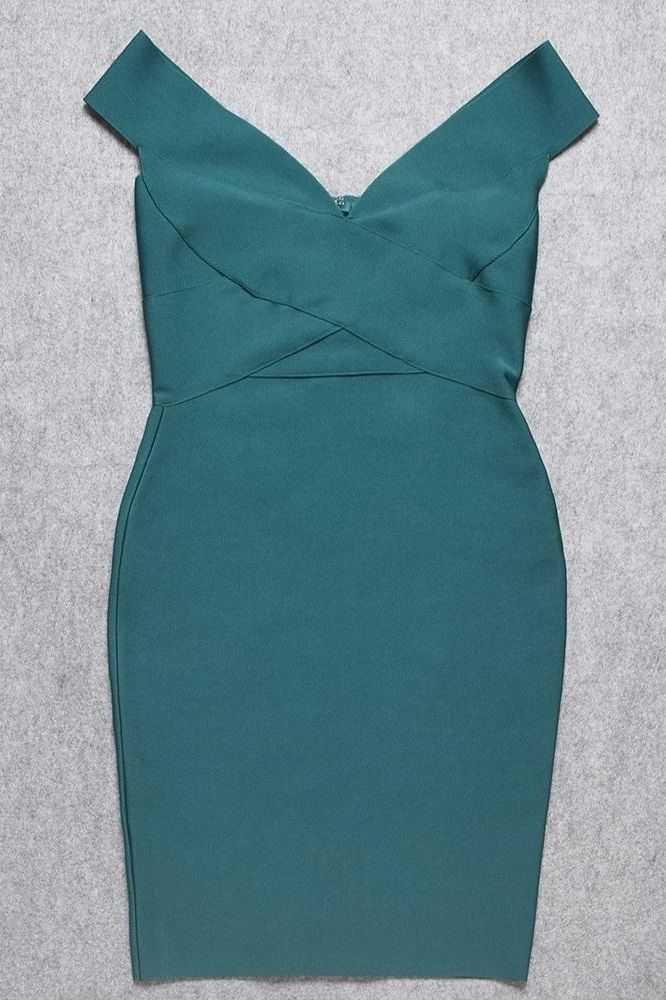 Ash Bandage Dress - Emerald Green - Fashionpara