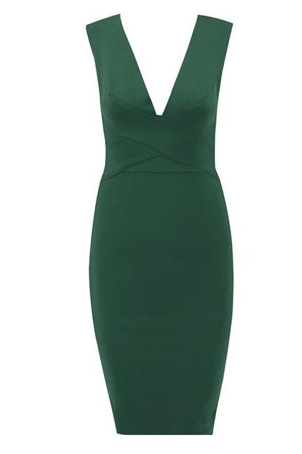 Ash Bandage Dress - Emerald Green - Fashionpara