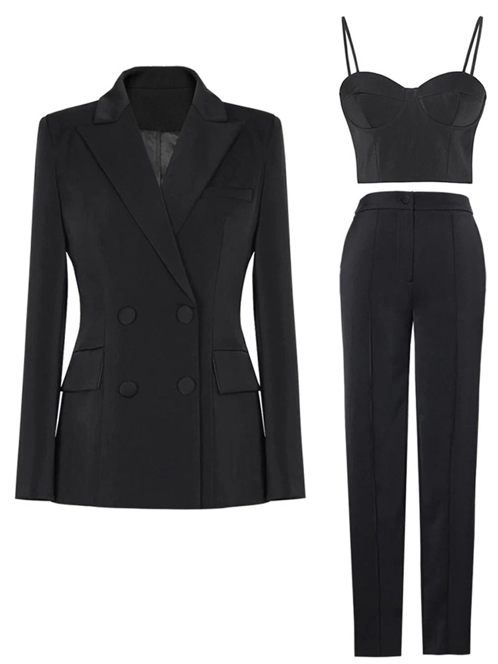 Notched Blazer & - Fashionpara