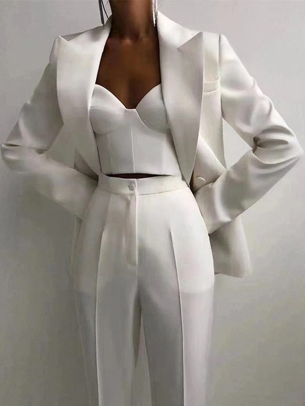 Notched Blazer & - Fashionpara