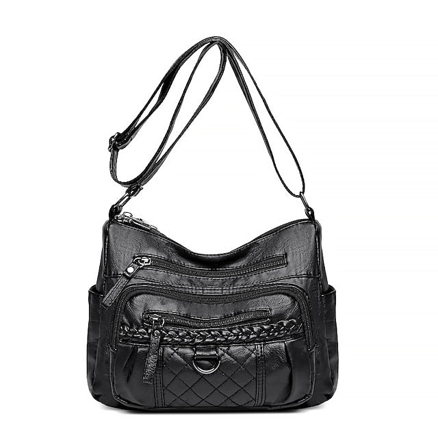 PU Shoulder Leather Bag Crossbody Hobo