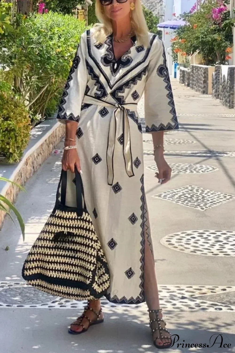 Autumn Fragrant Hemp A-line Boho Dress