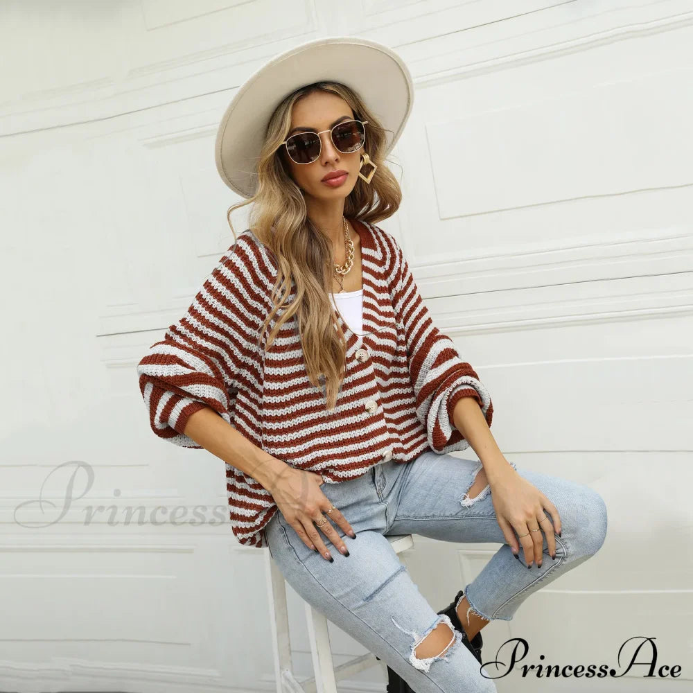 Autumn Winter Warm Casual Knitted Long Sleeve Cardigan Christmas Sweater