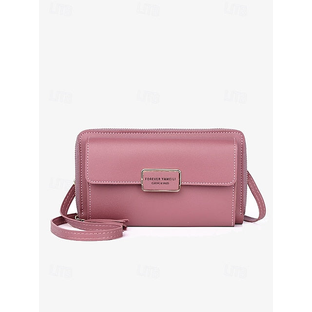 Bag Mobile Leather Crossbody PU Phone Wristlet