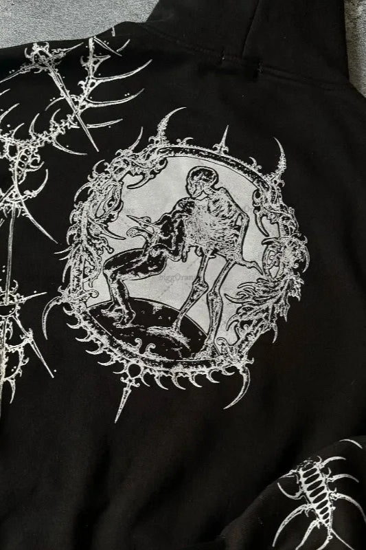 Retro Personalized Print Oversized Hoodie