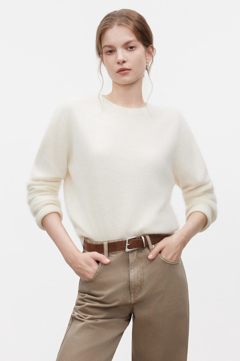 Wool Crew Neck Casual Knit Base Layer