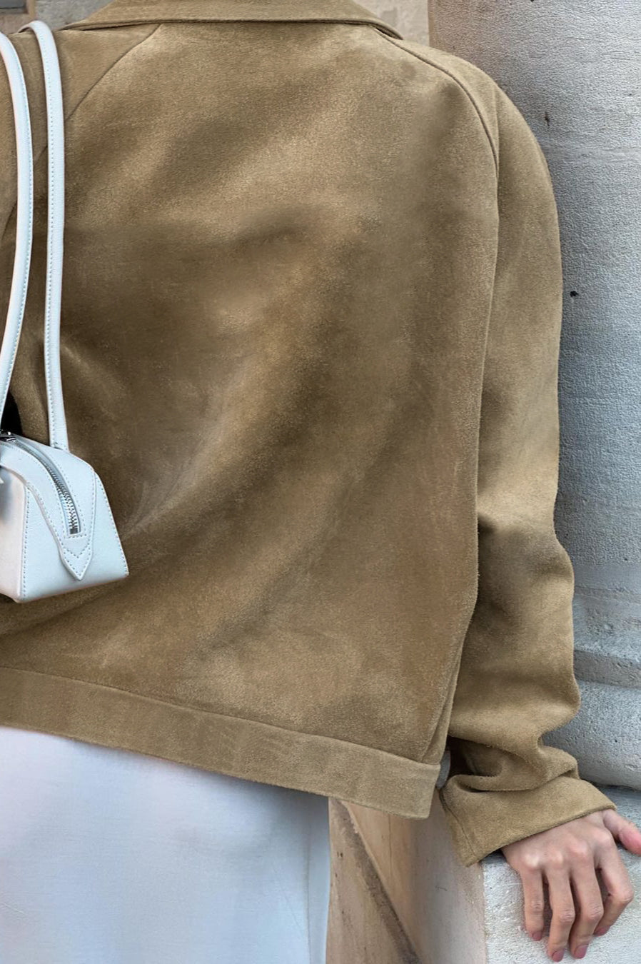 Brown Suede Commuter Coat for Stylish Everyday Wear