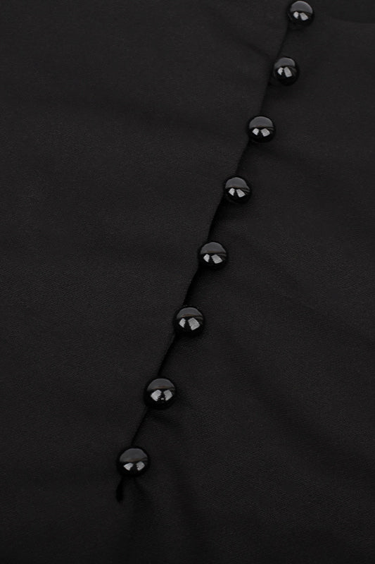 Pleated A-Line Gothic Dress