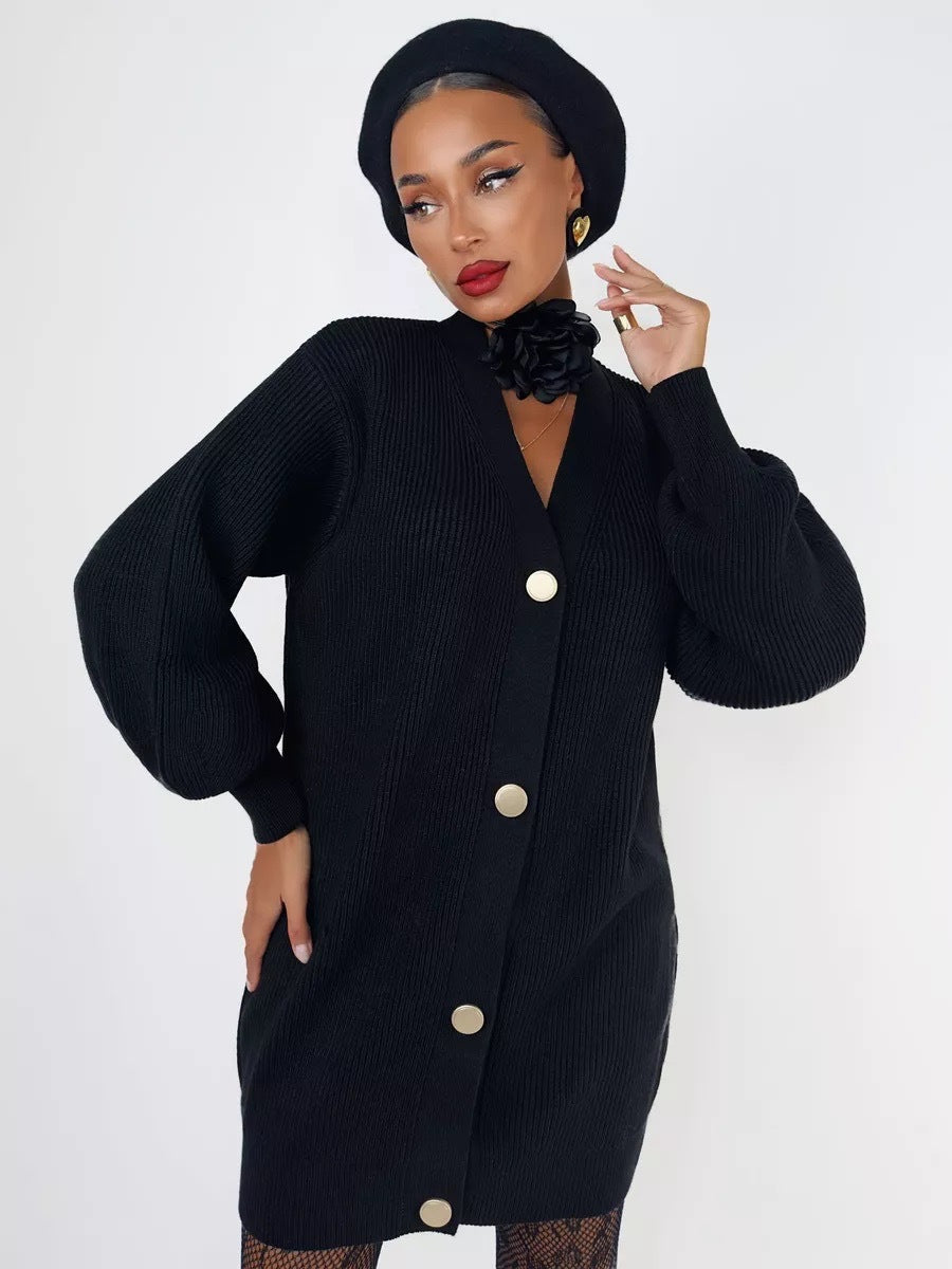 Chic Solid Loose Knit Cardigan for Effortless Style