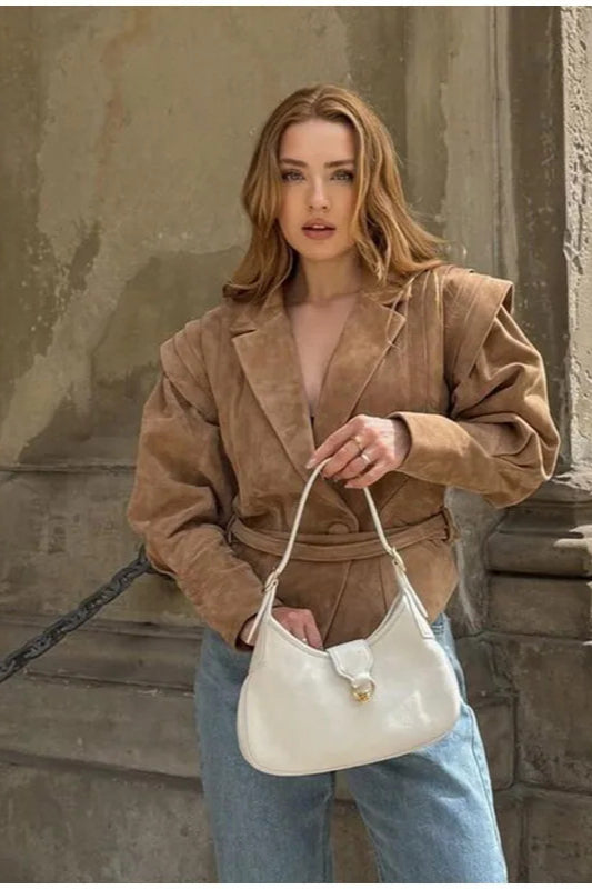 Chic Tie Waist Short Coat for Stylish Layering and Comfort