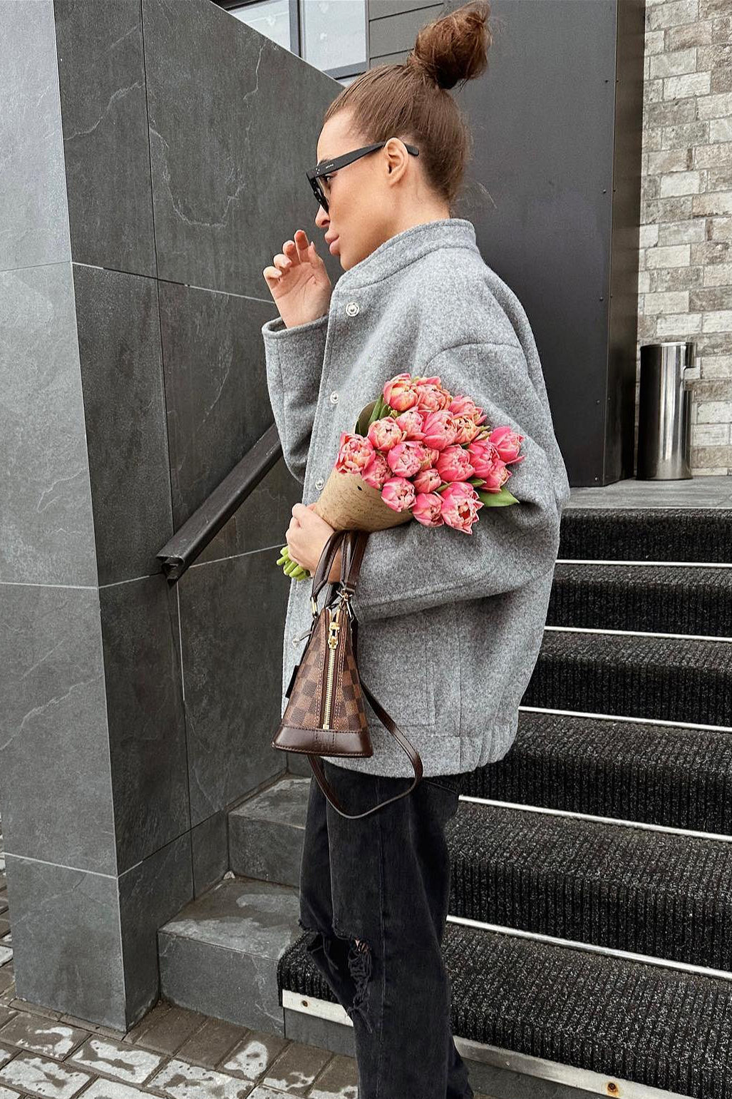 Elegant Stand Collar Wool Blend Coat for Stylish Comfort