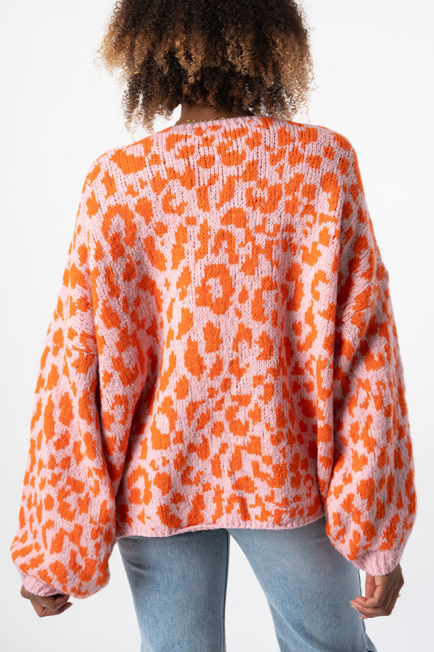 Colorblock Loose Fit Cardigan for Effortless Style and Comfort