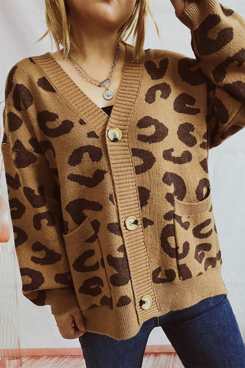 Stylish Leopard Print Long Sleeve Cardigan for Effortless Chic