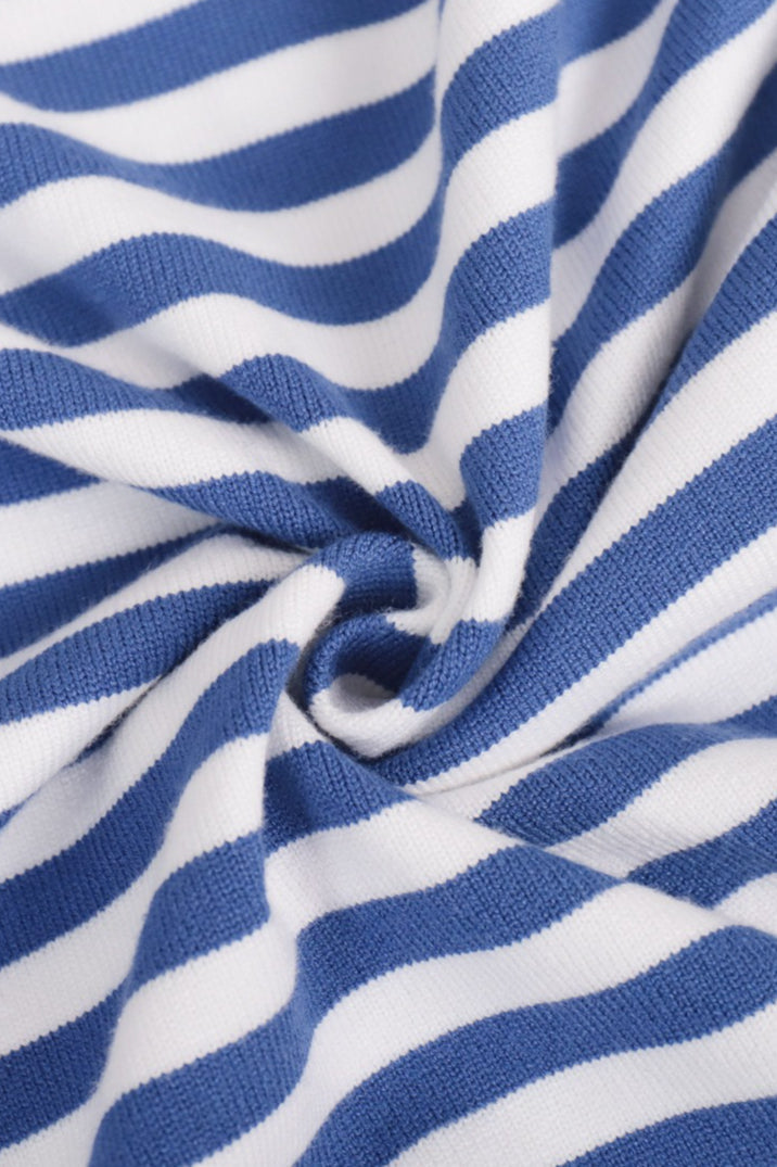 Classic Stripe Crew Neck Relaxed Sweater 6