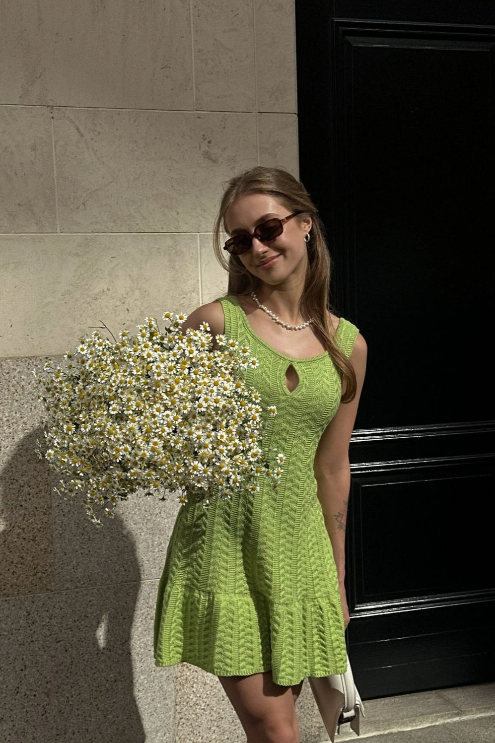 Jacquard Ruffled Bodycon Tank Boho Dress