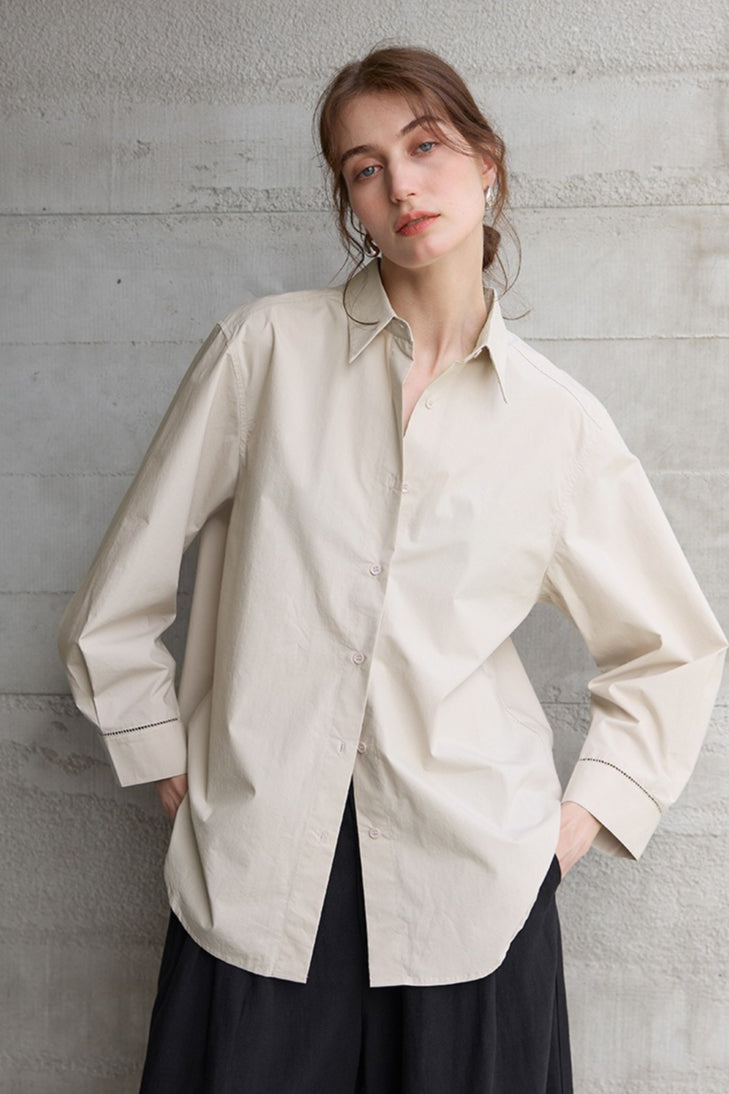 High Density Cotton Collared Blouse