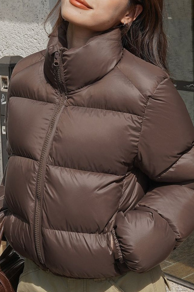 Thickened Stand Collar Down Coat - Fashionpara