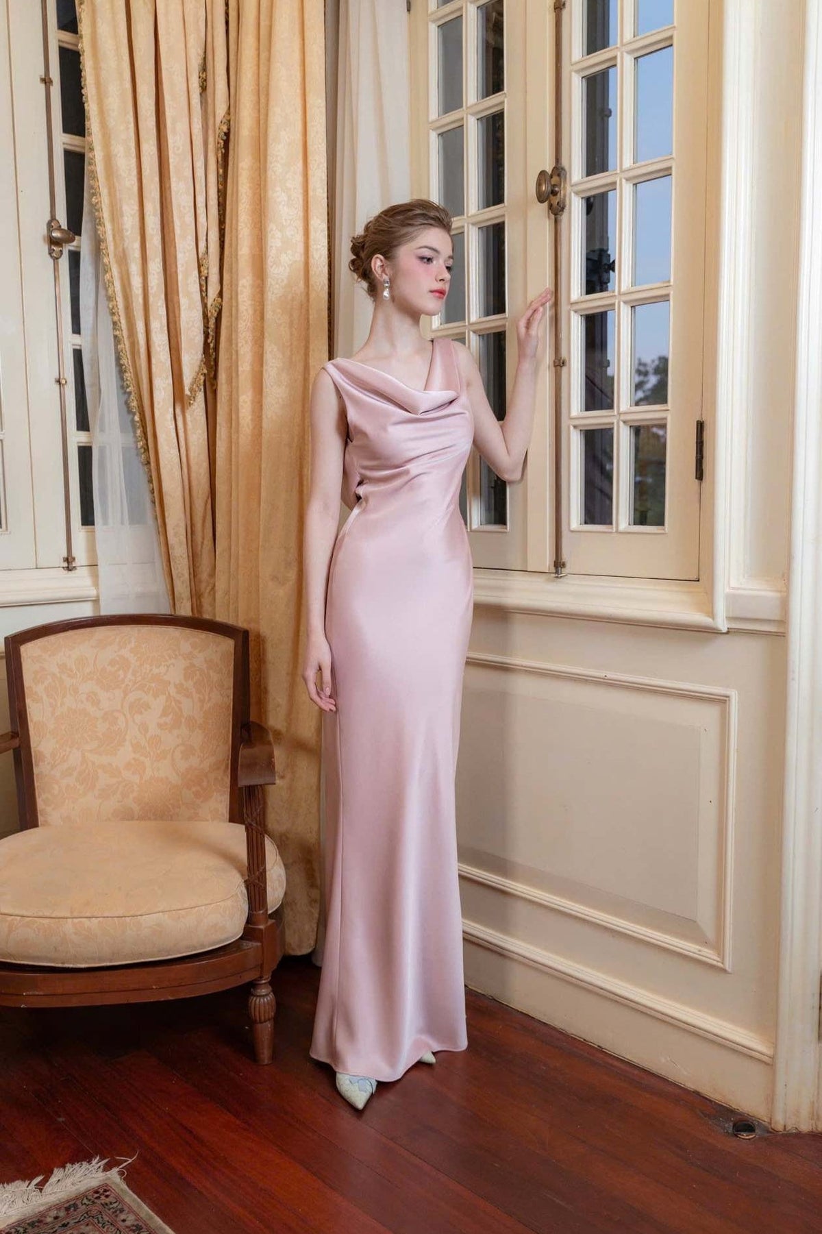 Elegant Satin Silk Dress