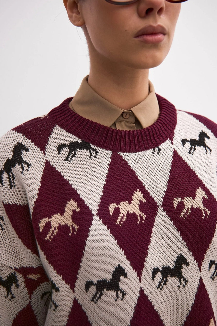 PrincessAce Colorblock Knit Sweater for Effortless Style