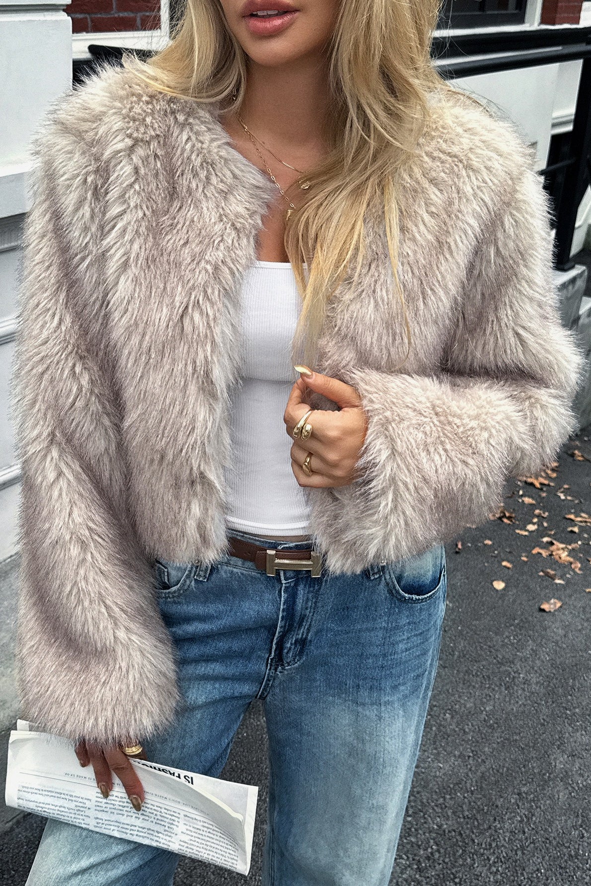 Casual Solid Knit Coat - Fashionpara