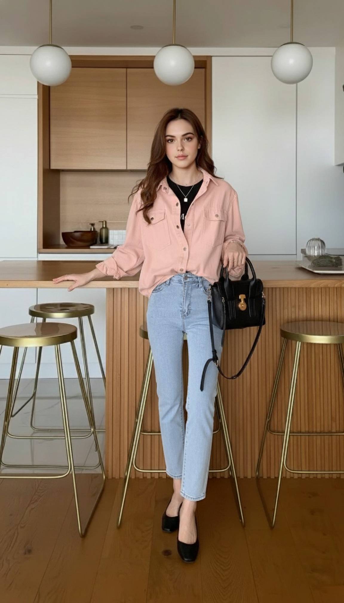 Pleated Long Sleeve Blouse - Fashionpara