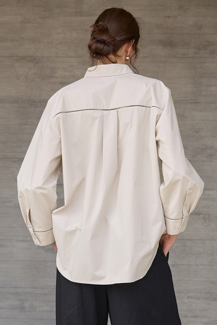 High Density Cotton Collared Blouse